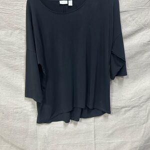 Chico's Elegant Black Long Sleeve Top